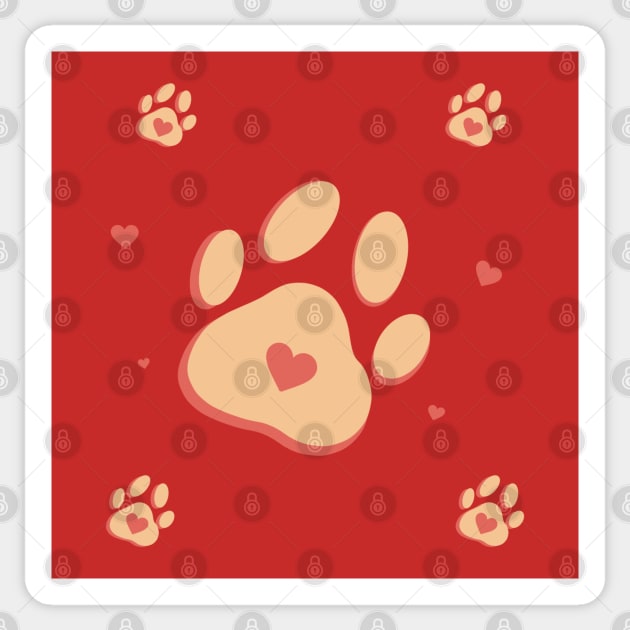 My Valentine Has Paws Sticker by Xatutik-Art